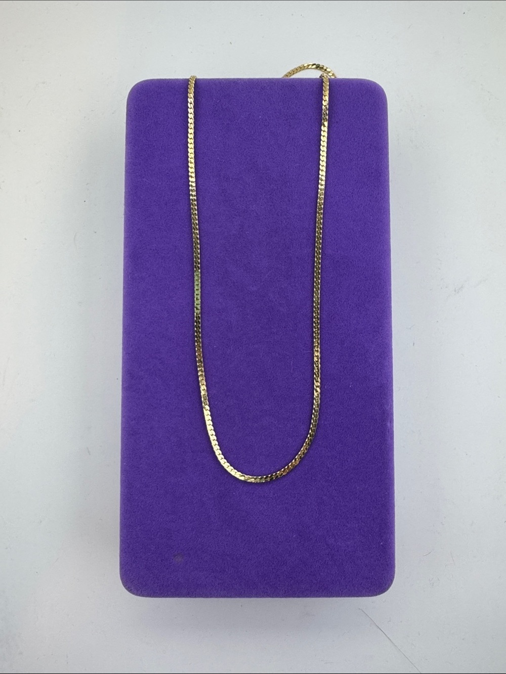 💛 Classic Gold Plated Flat Herringbone Necklace | Minimalist